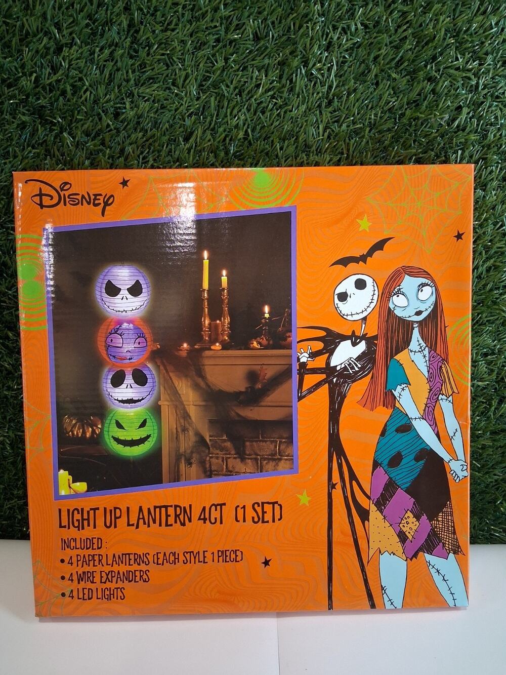 Disney Nightmare Before Christmas Light Up Paper Lantern 4 Count Set Jack Sally